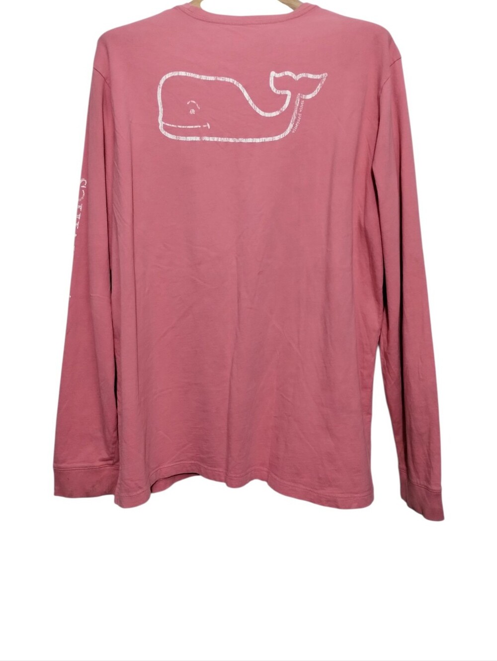 Vineyard Vines Long-Sleeve Tee Mens L Vintage Whale Graphic Pocket Preppy